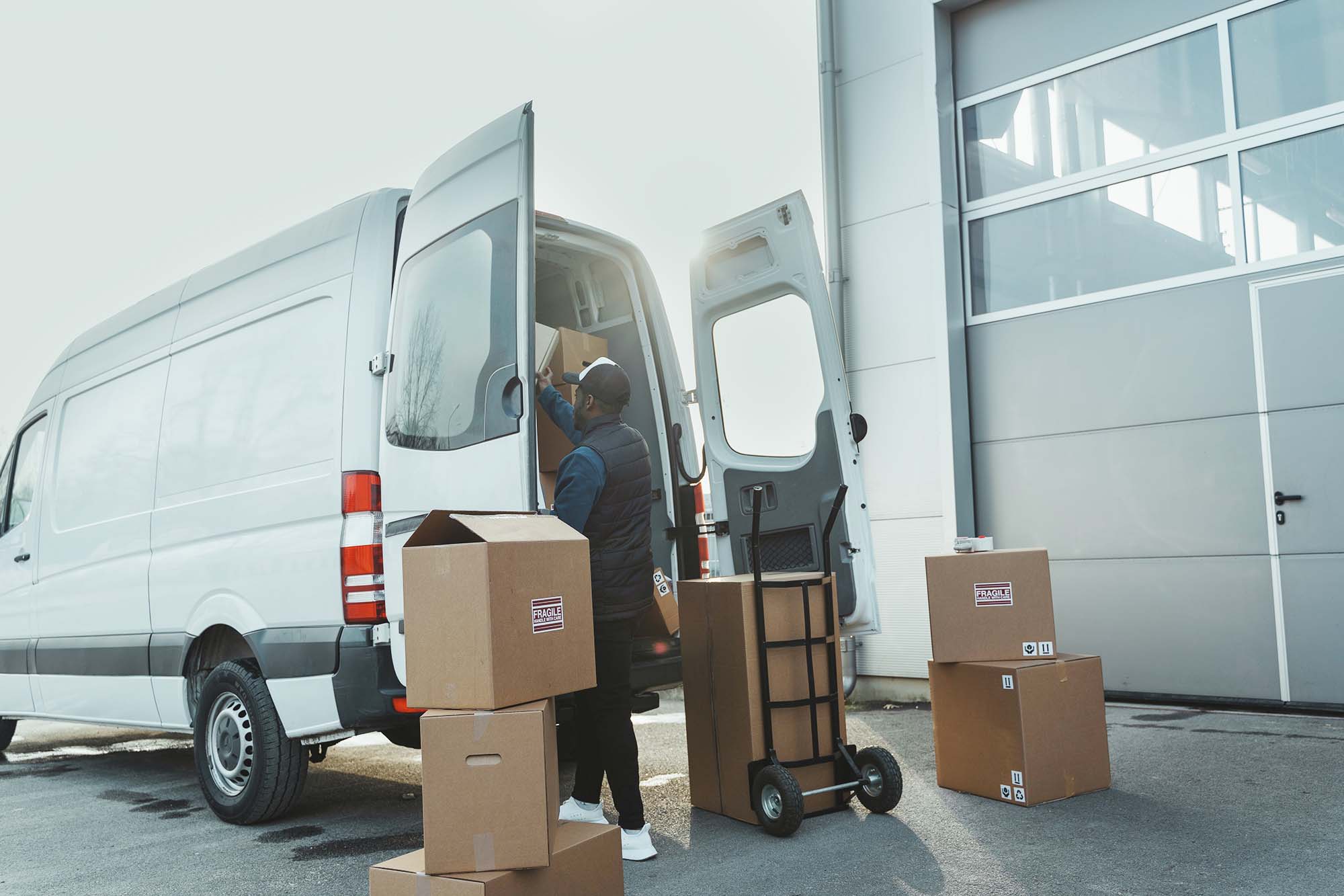 Man loading packages
